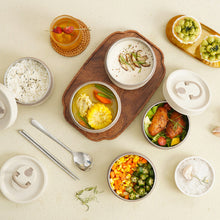 Laden Sie das Bild in den Galerie-Viewer, Auslaufsichere Lunchbox mit Wärmedämmung aus Edelstahl