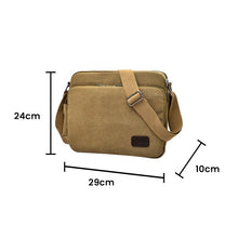 Laden Sie das Bild in den Galerie-Viewer, Herr Vintage Schultertasche aus Segeltuch