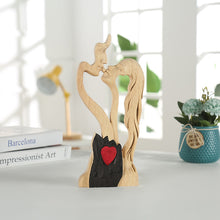 Laden Sie das Bild in den Galerie-Viewer, Kreative Moderne Paar-Holzstatue