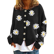 Laden Sie das Bild in den Galerie-Viewer, Süße Strickjacke mit Gänseblümchen