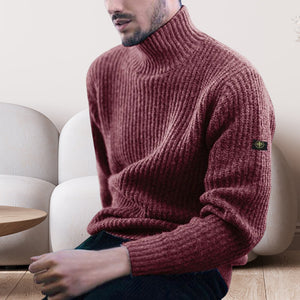 Rollkragen-Strickpullover für Herren