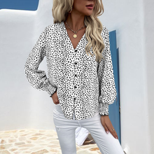 Laden Sie das Bild in den Galerie-Viewer, Lässige Bluse mit Leopardenmuster