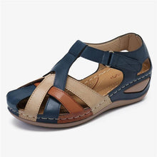 Laden Sie das Bild in den Galerie-Viewer, Damen Retro Sandalen mit runder Zehenpartie und Schnalle