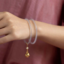 Laden Sie das Bild in den Galerie-Viewer, Armband aus Glocke und Jade im antiken Stil