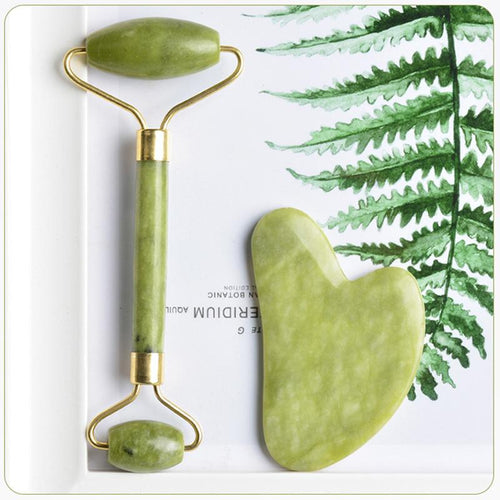 Quarzwalze und Gua Sha Massage- Set