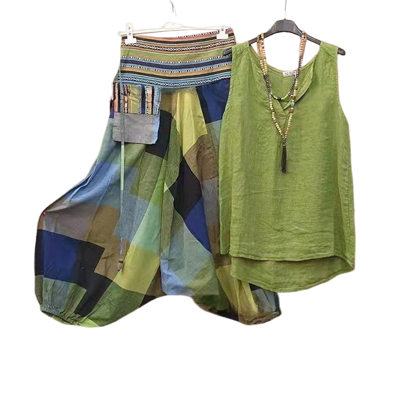 Lässige ärmellose Damenbekleidung im ethnischen Stil