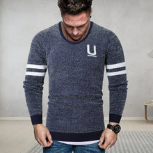 Laden Sie das Bild in den Galerie-Viewer, Herren gestreifter Briefpullover