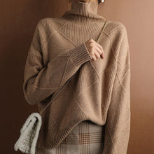 Laden Sie das Bild in den Galerie-Viewer, Einfarbiger Locker Gestrickter Pullover