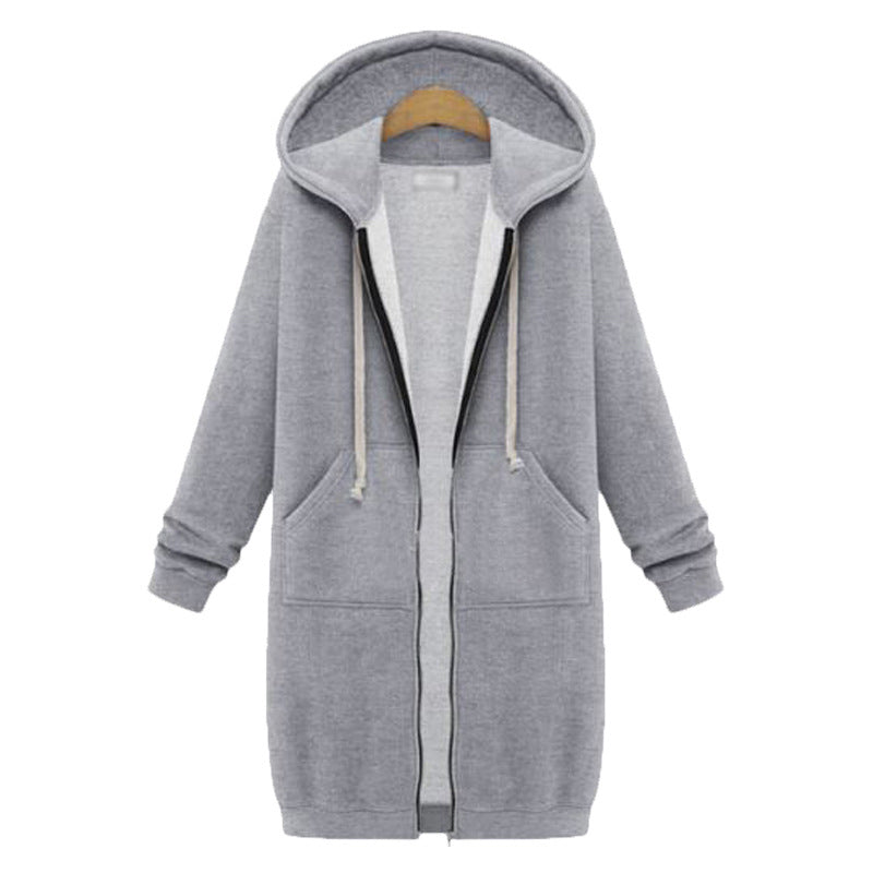 Lässige Damen-Fleece-Hoodies mit Reißverschluss