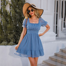 Laden Sie das Bild in den Galerie-Viewer, Sommerkleid mit hoher Taille und offenem Rücken