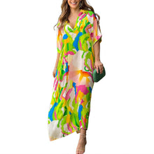 Laden Sie das Bild in den Galerie-Viewer, Lässiges Kleid mit bemaltem Aufdruck