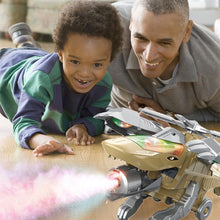 Laden Sie das Bild in den Galerie-Viewer, LED Verwandelndes Dinosaurier-Helikopterspielzeug