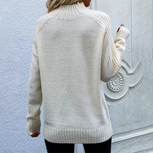 Laden Sie das Bild in den Galerie-Viewer, Lockerer einfarbiger Rollkragenpullover