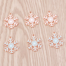 Laden Sie das Bild in den Galerie-Viewer, Weihnachten Schneemann und Schneeflocke Anhänger
