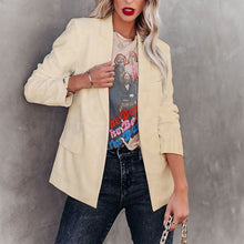 Laden Sie das Bild in den Galerie-Viewer, Einfacher Einfarbiger Blazer