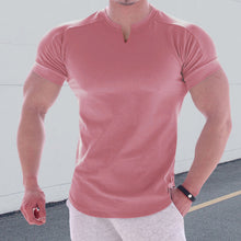 Laden Sie das Bild in den Galerie-Viewer, Kurzärmliges Einfarbiges Sportliches T-Shirt für Herren
