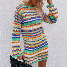 Laden Sie das Bild in den Galerie-Viewer, Regenbogen-Pullover Mit Streifen