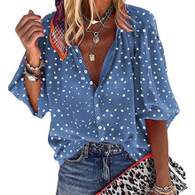 Laden Sie das Bild in den Galerie-Viewer, Lässige Tupfen-Bluse Aus Chiffon