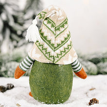 Laden Sie das Bild in den Galerie-Viewer, Weihnachtsgrüne gesichtslose Elfenfigur des alten Mannes
