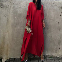 Laden Sie das Bild in den Galerie-Viewer, Einfarbiges Lockeres Urlaubskleid