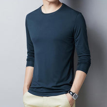 Laden Sie das Bild in den Galerie-Viewer, Langarm-T-Shirt mit Rundhalsausschnitt