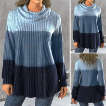 Laden Sie das Bild in den Galerie-Viewer, Lockerer Pullover mit Farbeblock-Print