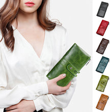 Laden Sie das Bild in den Galerie-Viewer, Multifunktionale Lange Geldbörse aus Leder