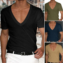 Laden Sie das Bild in den Galerie-Viewer, Fitness-T-Shirt mit V-Ausschnitt für Herren
