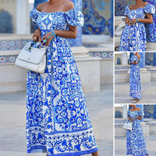 Laden Sie das Bild in den Galerie-Viewer, Böhmisches Kleid mit hoher Taille