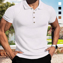 Laden Sie das Bild in den Galerie-Viewer, Kurzärmliges sportliche T-Shirt für Herren mit Revers