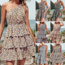Laden Sie das Bild in den Galerie-Viewer, Süßes Schulterfreies Blumenkleid