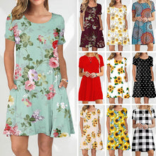 Laden Sie das Bild in den Galerie-Viewer, Damen Sommerkleid mit Print