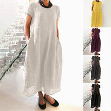 Laden Sie das Bild in den Galerie-Viewer, Lockeres einfarbiges Kleid
