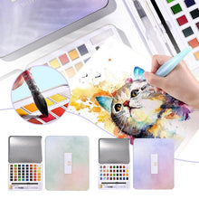 Laden Sie das Bild in den Galerie-Viewer, Glitzer-/Metallic-Aquarell-Set