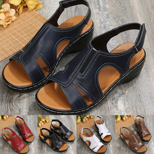 Modische Einfarbige PU-Sandalen