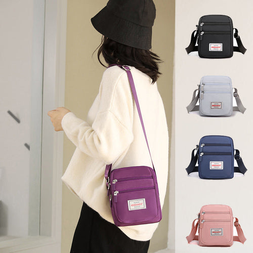 Mehrlagige leichte kleine quadratische Umhängetasche mit großem Fassungsvermögen