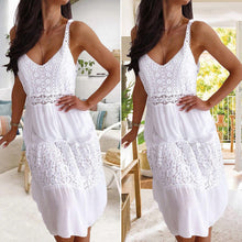 Laden Sie das Bild in den Galerie-Viewer, Elegantes Weißes Strandkleid