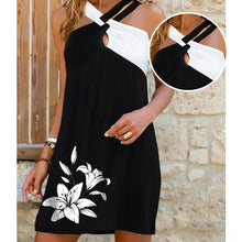 Laden Sie das Bild in den Galerie-Viewer, Neues ärmelloses Kleid mit sexy Ausschnitt und Blumendruck