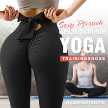 Laden Sie das Bild in den Galerie-Viewer, Sexy Pfirsich Gesäß Schleife Yoga Trainingshose