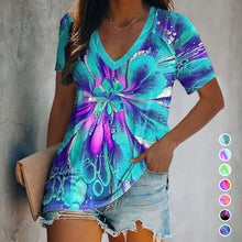 Laden Sie das Bild in den Galerie-Viewer, Bedrucktes Kurzarm-T-Shirt Für Damen