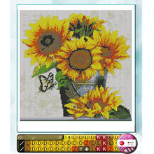 Laden Sie das Bild in den Galerie-Viewer, DIY Kreative Sonnenblumen Diamantmalerei