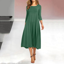 Laden Sie das Bild in den Galerie-Viewer, Neues Einfarbiges Elegantes Kleid Für Damen