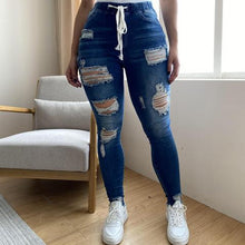 Laden Sie das Bild in den Galerie-Viewer, Damen-Jeanshose Mit Hohem Stretchanteil