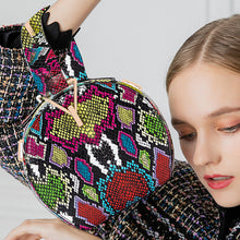 Laden Sie das Bild in den Galerie-Viewer, Damen Handtasche aus PU mit Schlangenmuster
