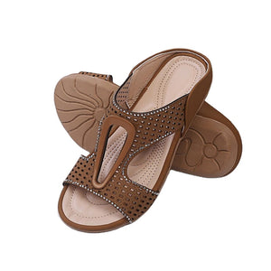 Damen Sommer hohle lässige flache Sandalen