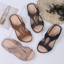 Laden Sie das Bild in den Galerie-Viewer, Damen Sommer hohle lässige flache Sandalen