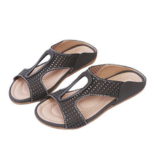 Laden Sie das Bild in den Galerie-Viewer, Damen Sommer hohle lässige flache Sandalen