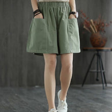 Laden Sie das Bild in den Galerie-Viewer, Damen Sommer lässige lockere Baumwollshorts