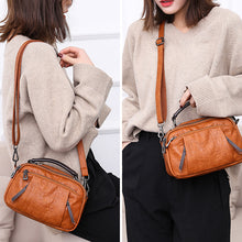 Laden Sie das Bild in den Galerie-Viewer, Damen Umhängetasche aus weichem Leder mit mehreren Taschen