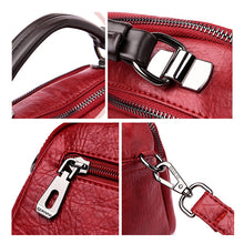 Laden Sie das Bild in den Galerie-Viewer, Damen Umhängetasche aus weichem Leder mit mehreren Taschen
